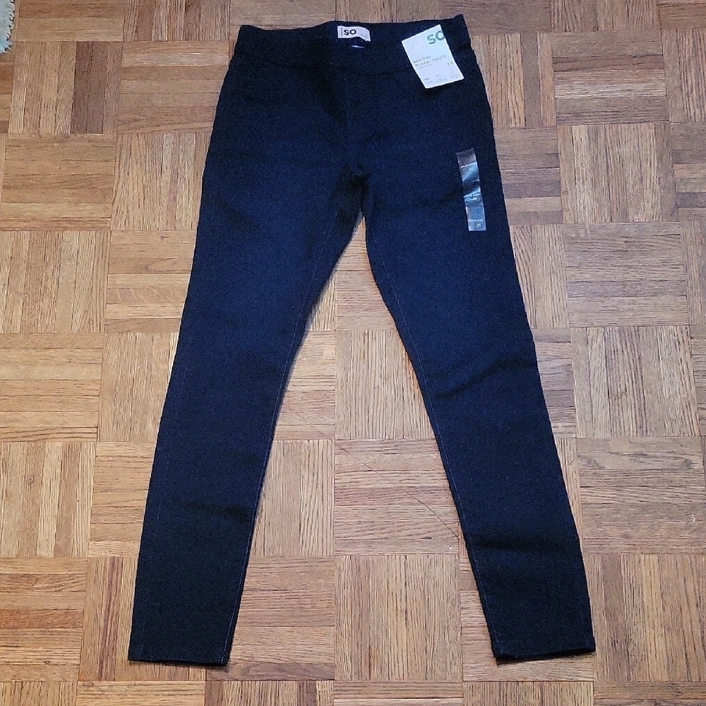SO DARK BLUE MID RISE PULL-ON JEGGINGS Size 14 NWT